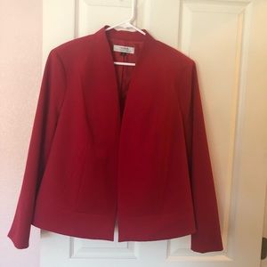 Tahari red suit jacket
